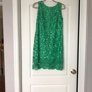 Sleeveless Eliza J dress with gold zipper